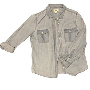 Chambray Button Down Shirt size L